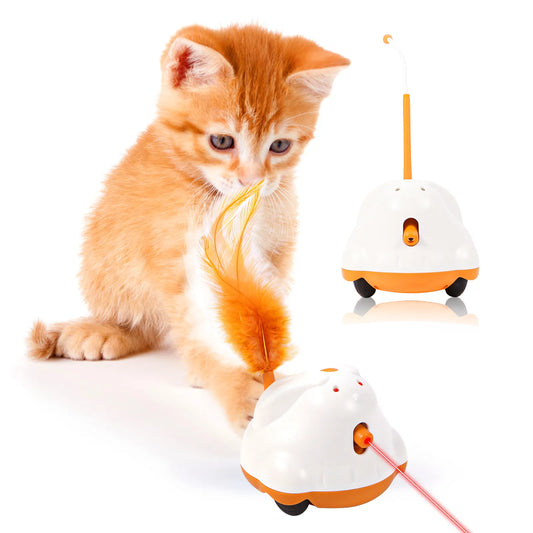 Automatic Sensor Cat Toys Interactive Smart Robotic Electronic Feather Teaser Self-Playing USB Rechargeable Toys for Pets